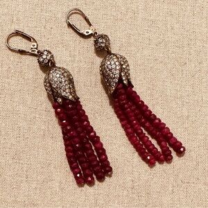 Grand Bazaar | Earrings | Drop Ruby & CZ